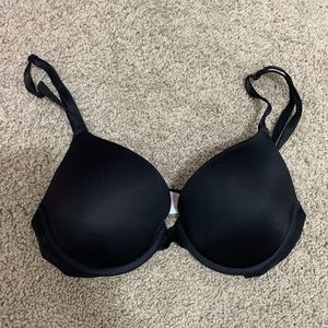 Victoria’s Secret Pink Black Push Up Bra Size 32C